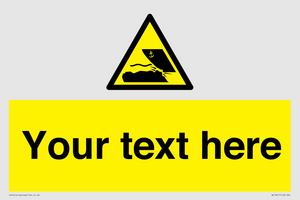 Custom Warning submerged objects in watercraft areas